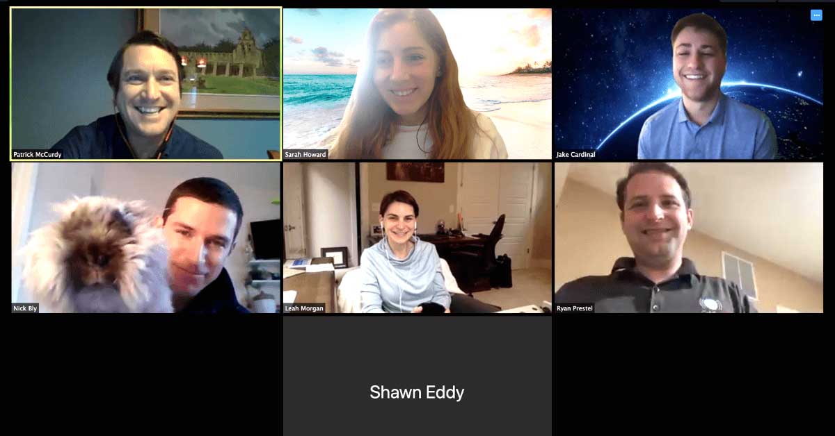 Remote work meeting during COVID-19