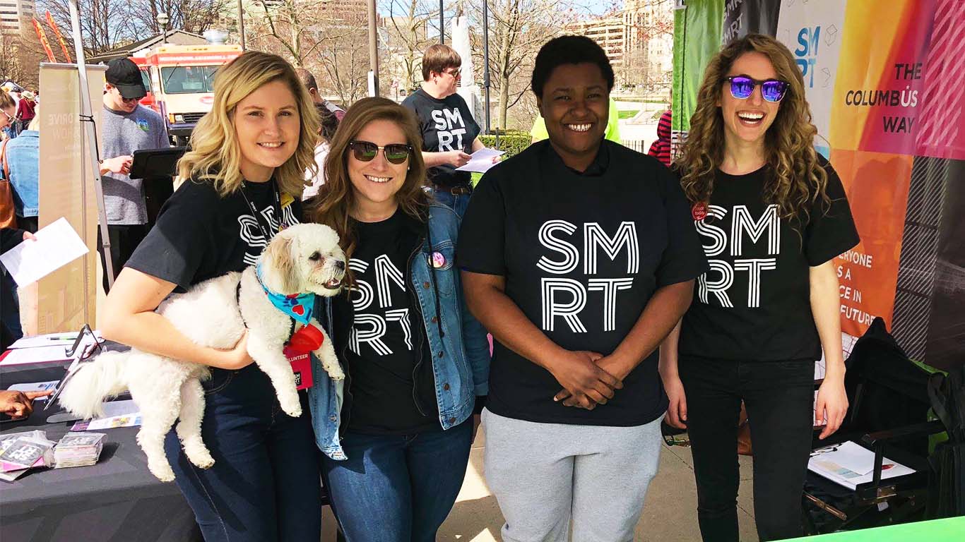 Smart Columbus Earth Day volunteers
